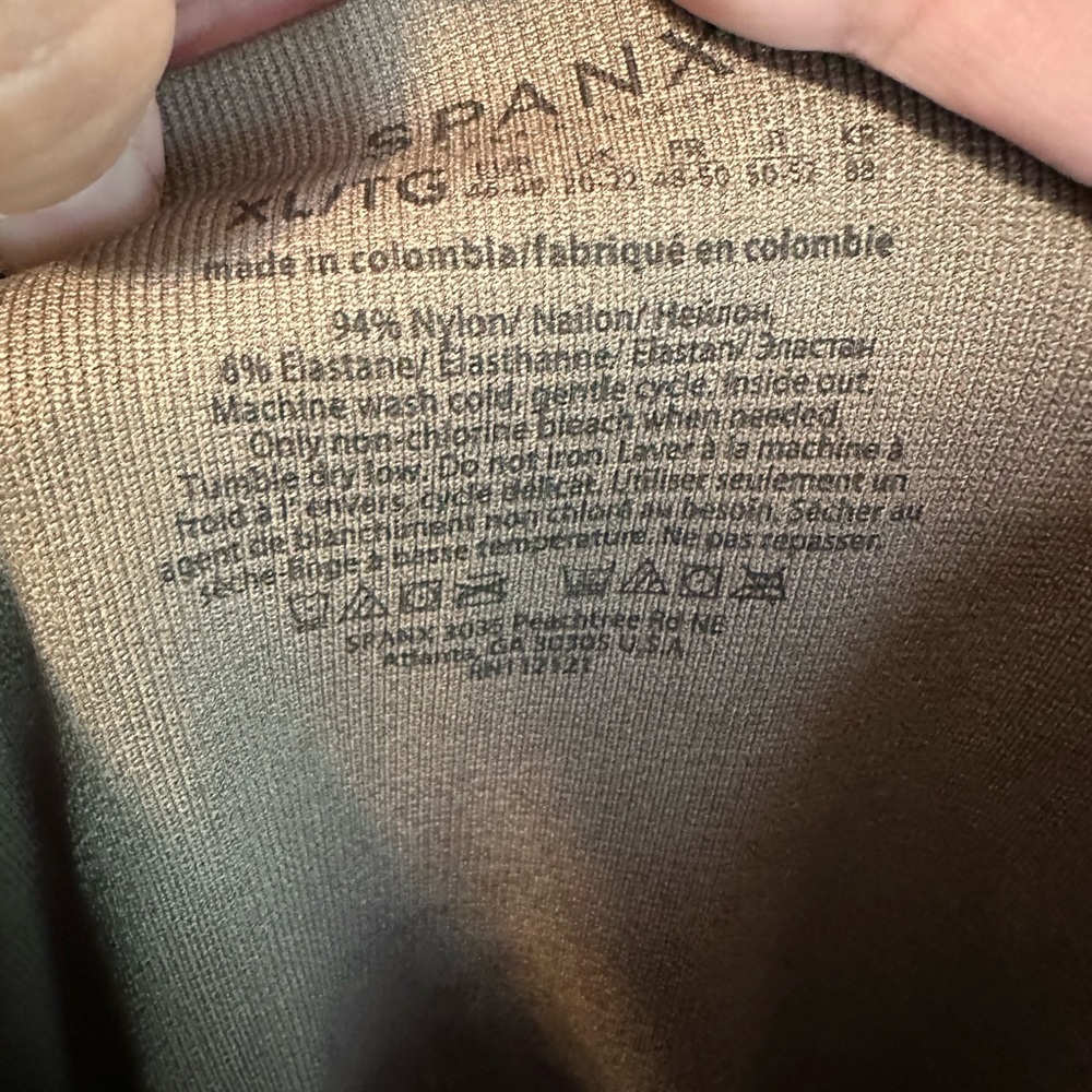 SPANX Women’s XL Look At Me Now Seamless Olive‎ Leopard Leggings Business Casual - Picture 2 of 4